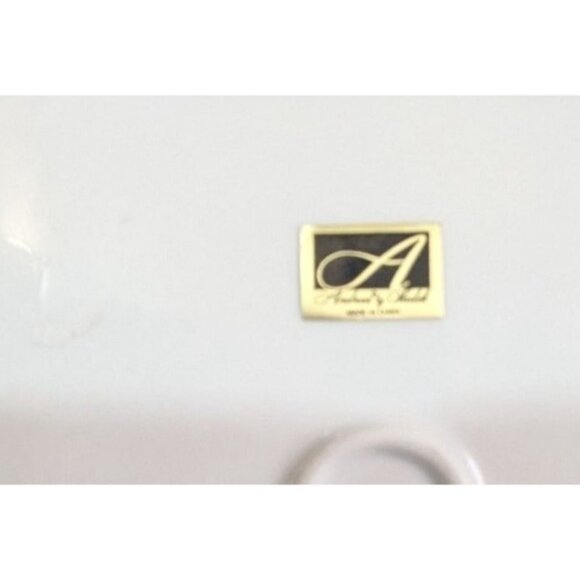 Andrea By Sadek Porcelain Dish Floral Chair Design Vintage 7.25"  cottage MCM - Picture 4 of 5